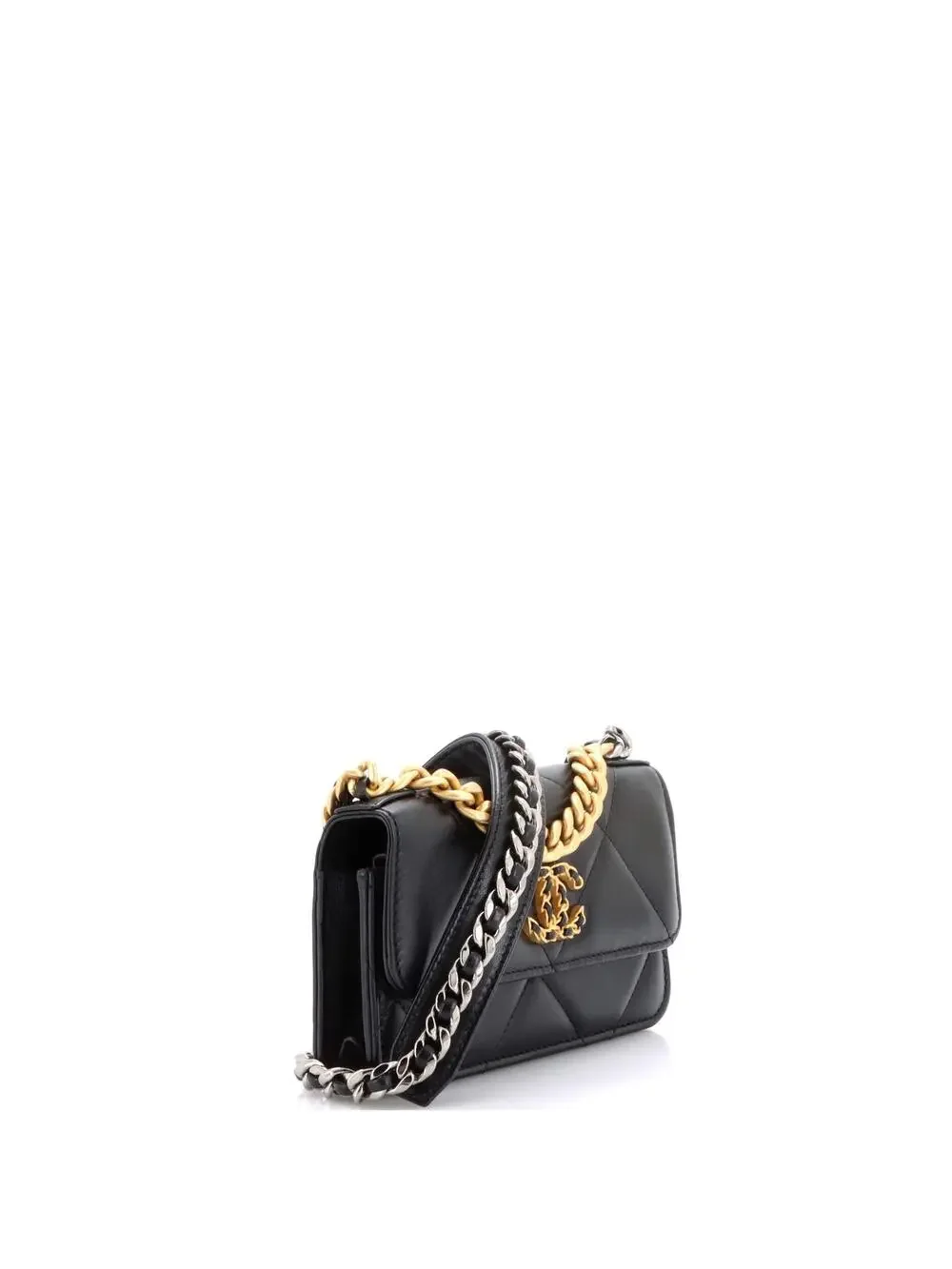Chanel 19 Flap Phone Holder With Chain #242423C42B
